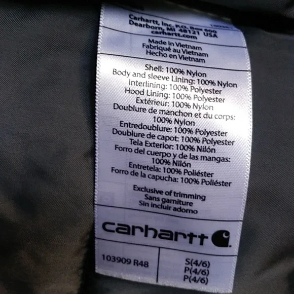 Carhartt rain defender jacket small (4-6) - Picture 14 of 15